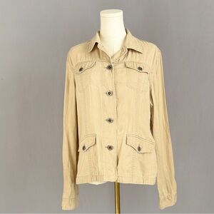 Eddie Bauer Women's Lightweight Beige Utility Jacket